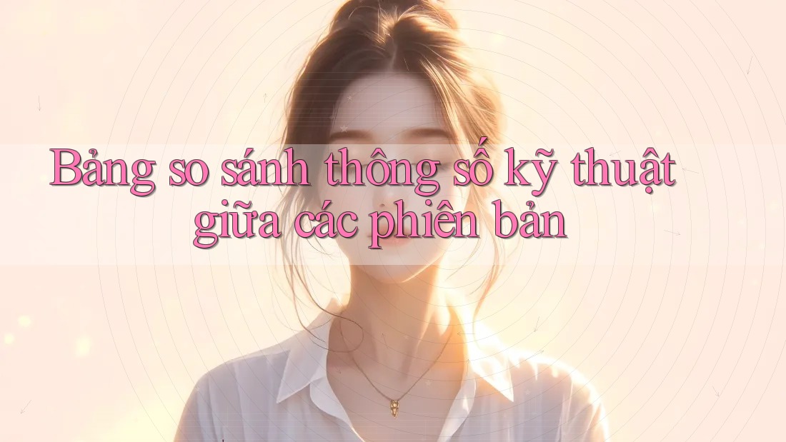 Bảng so sánh thông số kỹ thuật giữa các phiên bản