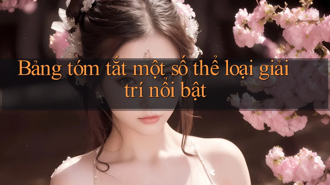 Bảng tóm tắt một số thể loại giải trí nổi bật